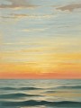 Sanfter Sonnenuntergang am Meer