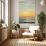 Sanfter Sonnenuntergang am Meer