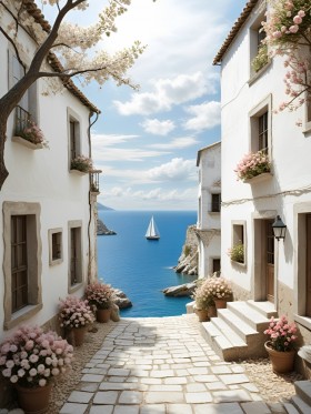Mediterrane Küstengasse