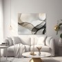 Transparente Wellen in Beige-Schwarz – Leinwand & Poster