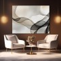 Transparente Wellen in Beige-Schwarz – Leinwand & Poster