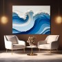 Blaue Wellenkraft – Abstraktes Wandbild als Gallery Leinwand