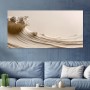 Abstraktes Wandbild Cremefarbene Welle als Gallery Leinwand