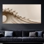 Elegante Wellenform als Acrylbild & Gallery Leinwand in Creme