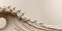 Elegante Wellenform als Acrylbild & Gallery Leinwand in Creme