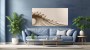 Elegante Wellenform als Acrylbild & Gallery Leinwand in Creme