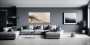 Elegante Wellenform als Acrylbild & Gallery Leinwand in Creme