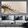 Elegante Wellenform als Acrylbild & Gallery Leinwand in Creme