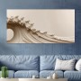 Elegante Wellenform als Acrylbild & Gallery Leinwand in Creme