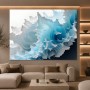 Arktische Wellenformen – Abstraktes Wandbild als Gallery Leinwand
