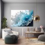 Arktische Wellenformen – Abstraktes Wandbild als Gallery Leinwand