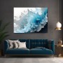 Arktische Wellenformen – Abstraktes Wandbild als Gallery Leinwand