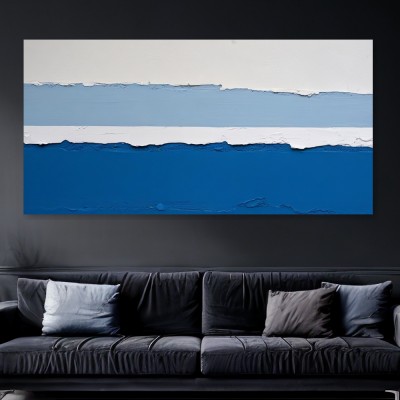 Horizont in Blau – Abstraktes Wandbild als Leinwandbild