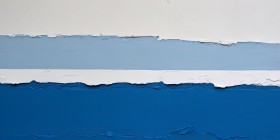 Horizont in Blau – Abstraktes Wandbild als Leinwandbild