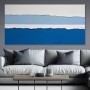 Horizont in Blau – Abstraktes Wandbild als Leinwandbild