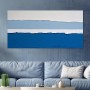 Horizont in Blau – Abstraktes Wandbild als Leinwandbild