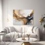 Fließende Eleganz – Abstraktes Wandbild als Gallery Leinwand