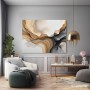 Fließende Eleganz – Abstraktes Wandbild als Gallery Leinwand