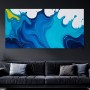 Türkise Farbwellen – Modernes Wandbild als Gallery Leinwand
