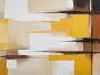 Goldene Geometrie – Abstraktes Wandbild auf Gallery Leinwand