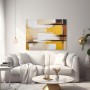 Goldene Geometrie – Abstraktes Wandbild auf Gallery Leinwand