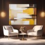 Goldene Geometrie – Abstraktes Wandbild auf Gallery Leinwand