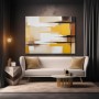 Goldene Geometrie – Abstraktes Wandbild auf Gallery Leinwand