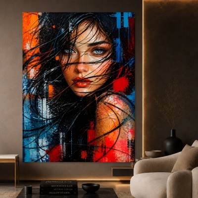 Intensives Porträt als Wandbild und Acrylglasbild