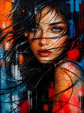 Intensives Porträt als Wandbild und Acrylglasbild