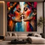 Intensive Begegnung – Modernes Wandbild als Acrylbild