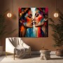 Intensive Begegnung – Modernes Wandbild als Acrylbild