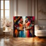 Intensive Begegnung – Modernes Wandbild als Acrylbild