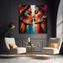 Intensive Begegnung – Modernes Wandbild als Acrylbild