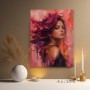 Magenta Muse – Leinwandbild und Poster mit expressivem Porträt