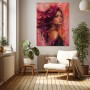 Magenta Muse – Leinwandbild und Poster mit expressivem Porträt