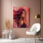 Magenta Muse – Leinwandbild und Poster mit expressivem Porträt