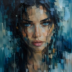 Blaue Intensität – Wandbild als Fine Art Print