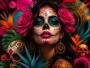 Día de los Muertos Modernes Wandbild & Poster mit Rosen