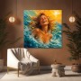 Sonnenlachen im Meer – Wandbild auf Leinwand