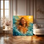 Sonnenlachen im Meer – Wandbild auf Leinwand