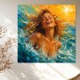 Sonnenlachen im Meer – Wandbild auf Leinwand