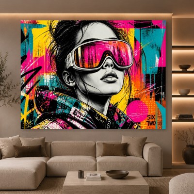 Neon Vision – Modernes Wandbild als Gallery Leinwand