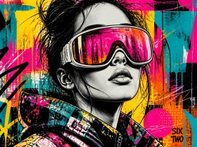 Neon Vision – Modernes Wandbild als Gallery Leinwand