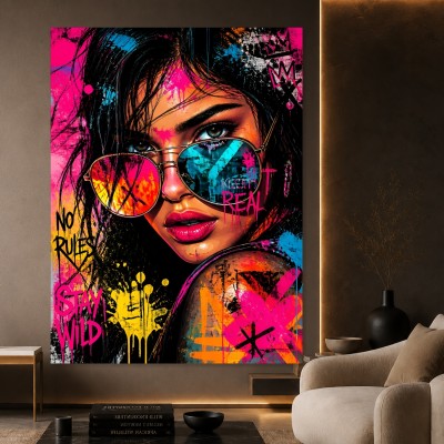 Stay Wild Portrait – Modernes Wandbild als Gallery Leinwand