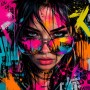 Neon Diva – Modernes Wandbild als Poster