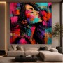 Modernes Wandbild „Colorful Muse“ als Acrylglasbild
