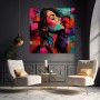 Modernes Wandbild „Colorful Muse“ als Acrylglasbild