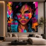 Fearless Urban Muse – Modernes Wandbild als Gallery Leinwand
