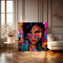 Fearless Urban Muse – Modernes Wandbild als Gallery Leinwand