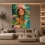Lotuslächeln im Seerosenteich – Wandbild als Gallery Leinwand